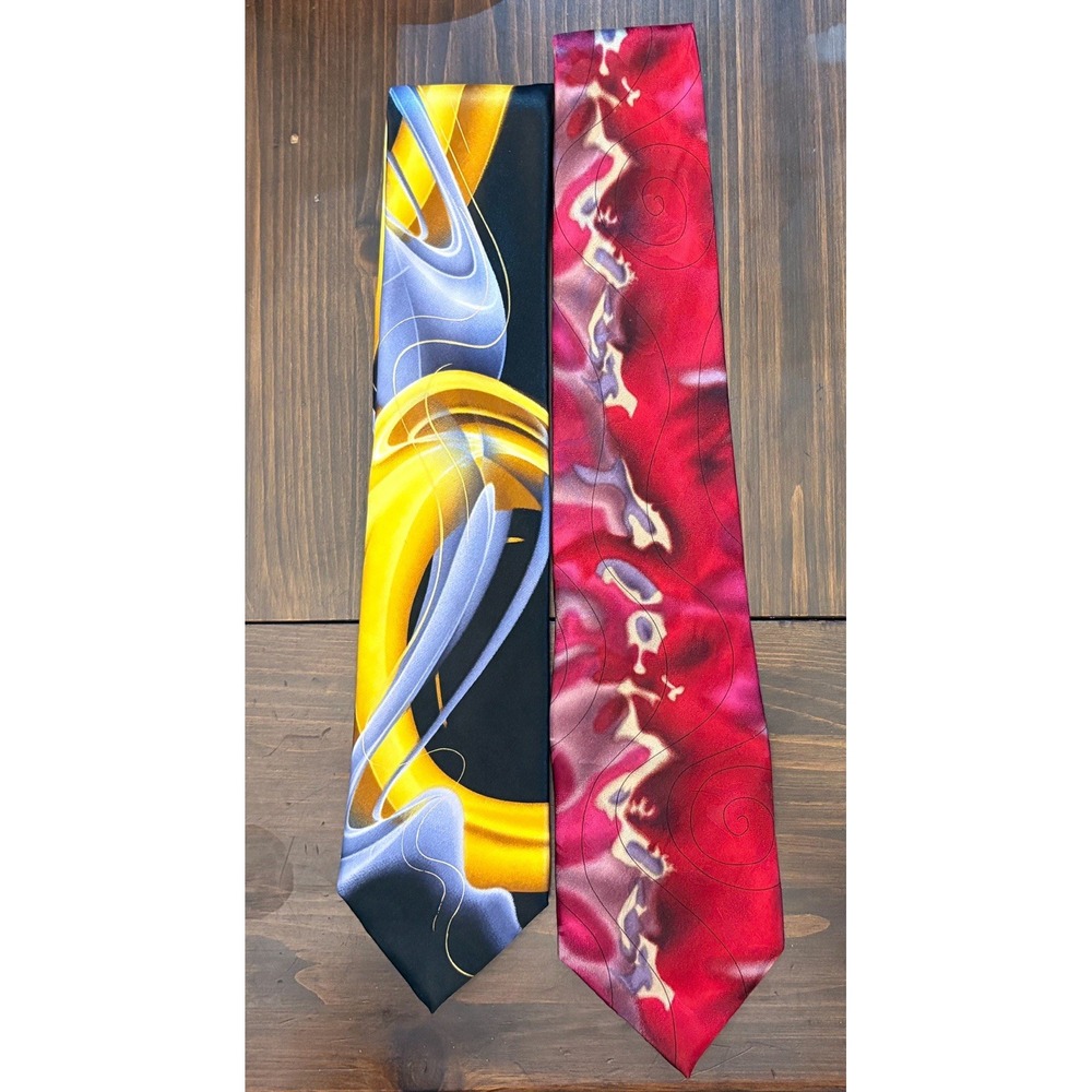 Vintage J. Garcia Lot Of 2 Silk Tie Mens Collection Necktie